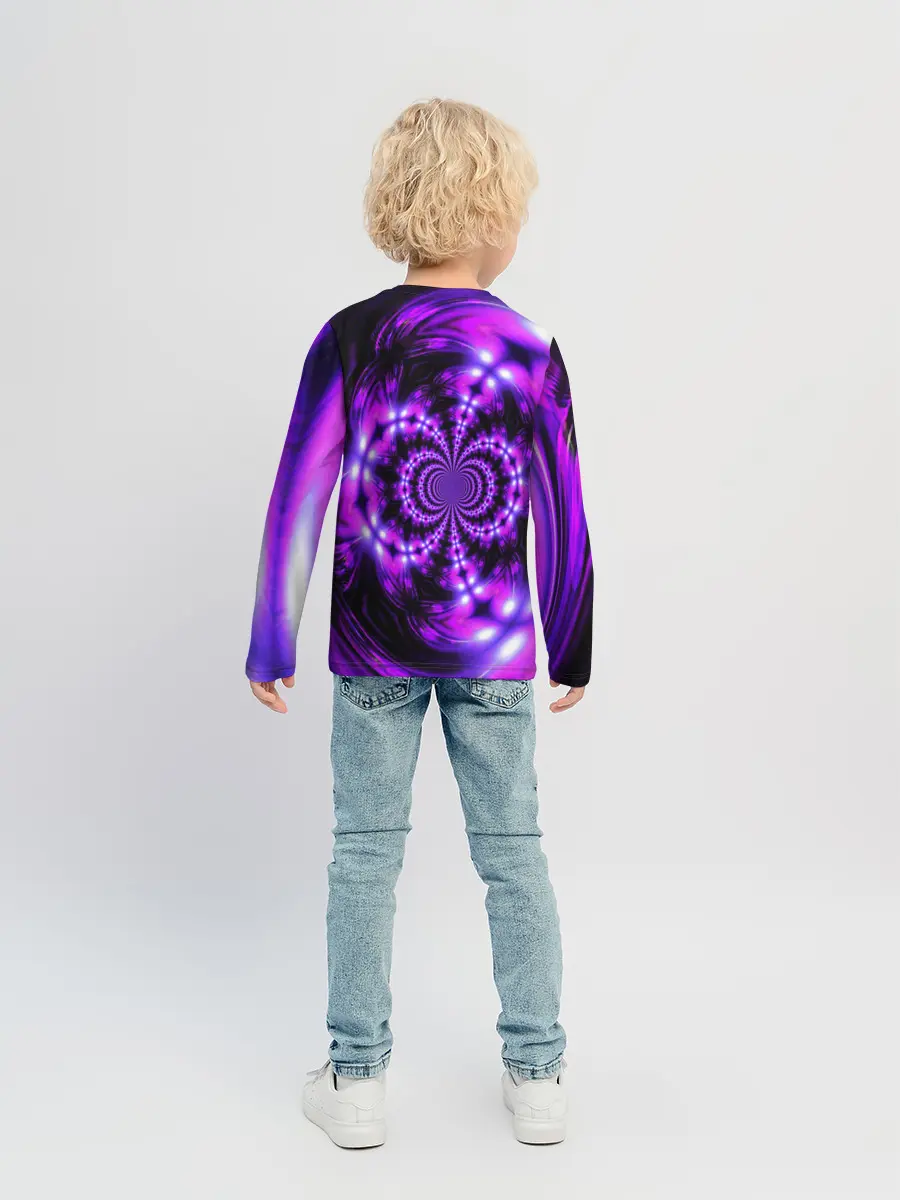 Детский лонгслив / НЕОНОВЫЙ ФРАКТАЛ