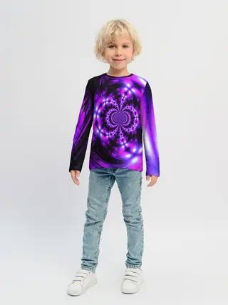 Детский лонгслив / НЕОНОВЫЙ ФРАКТАЛ