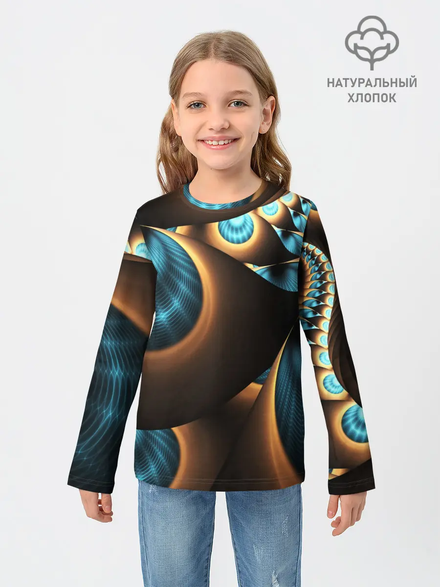 Детский лонгслив / 3D FRACTAL