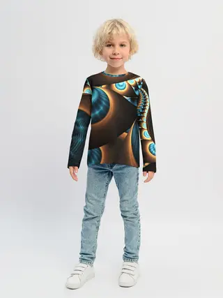 Детский лонгслив / 3D FRACTAL