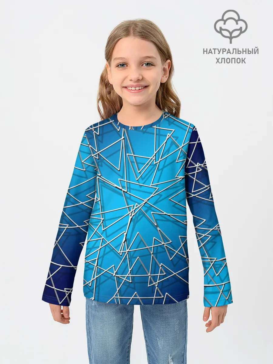Детский лонгслив / Треугольники