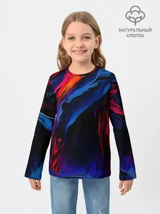 Детский лонгслив / Красочный абстракт