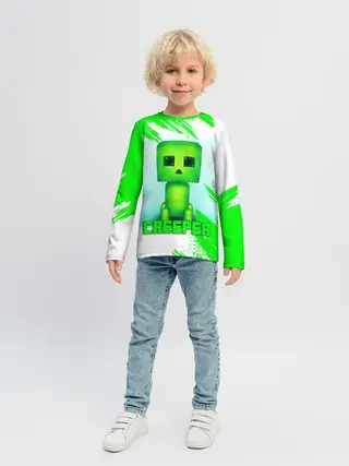 Детский лонгслив / MINECRAFT CREEPER