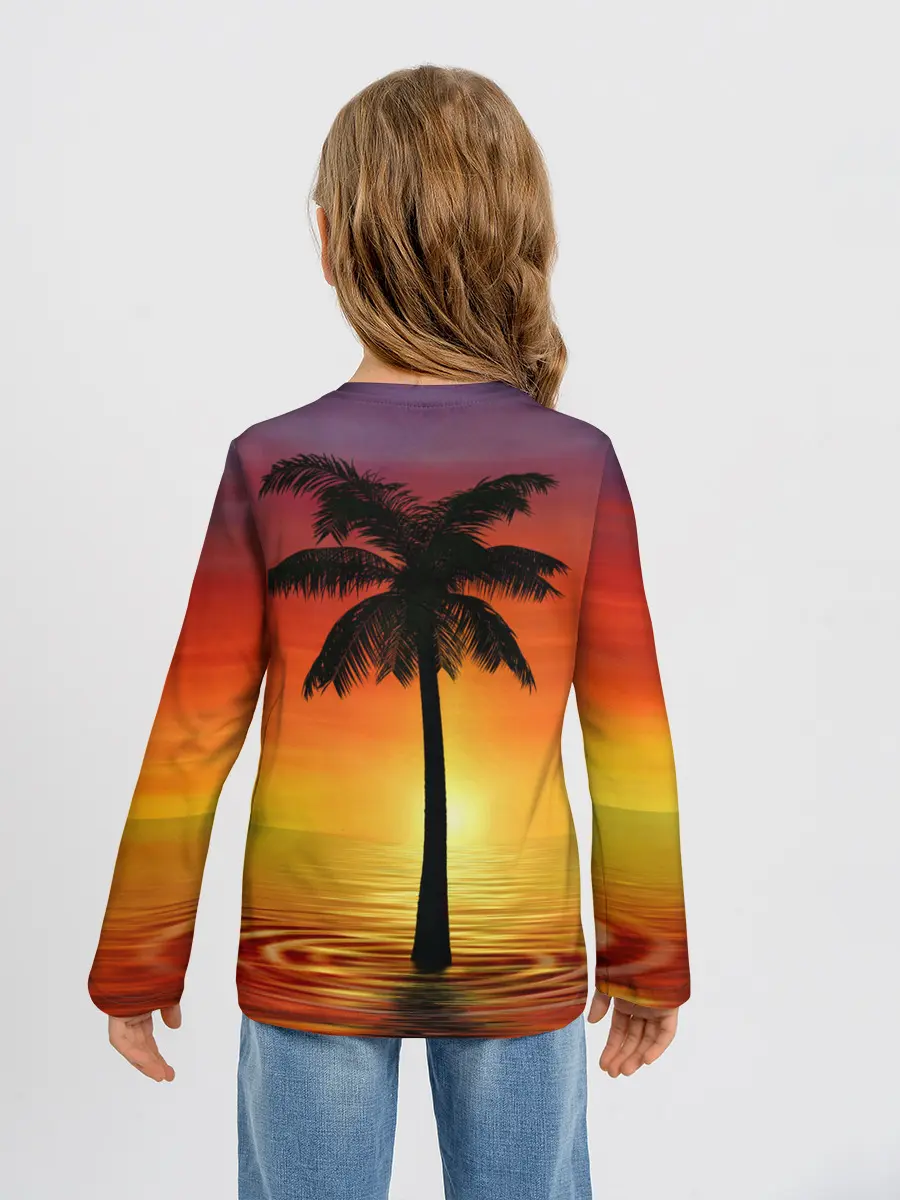 Детский лонгслив / ТРОПИЧЕСКИЕ ПАЛЬМЫ.