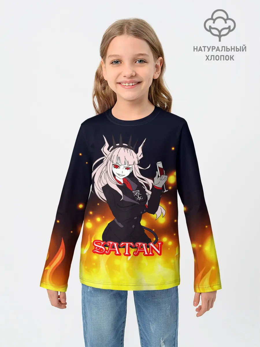 Детский лонгслив / Helltaker Satan Girl