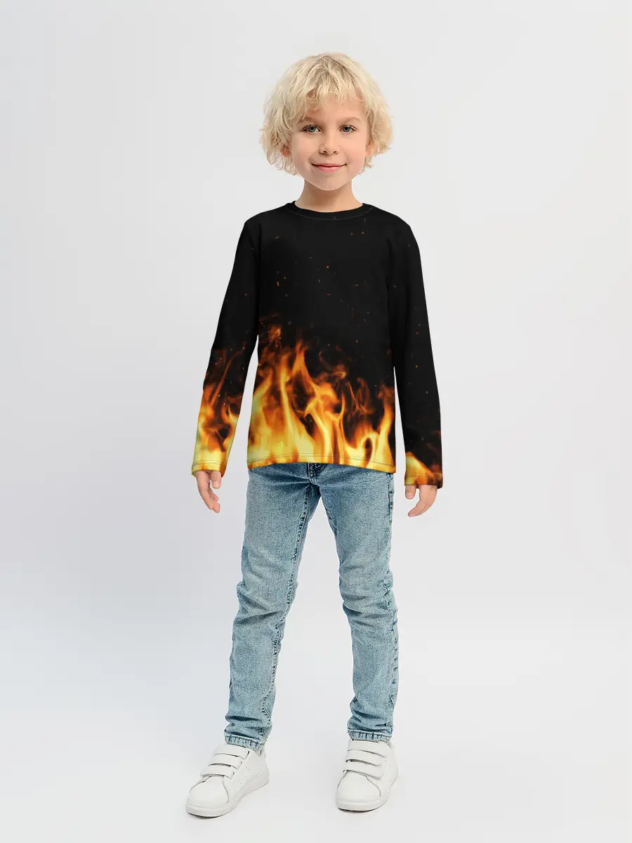 Детский лонгслив / Огонь