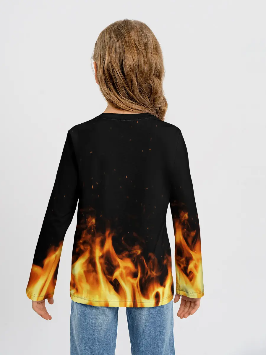 Детский лонгслив / Огонь