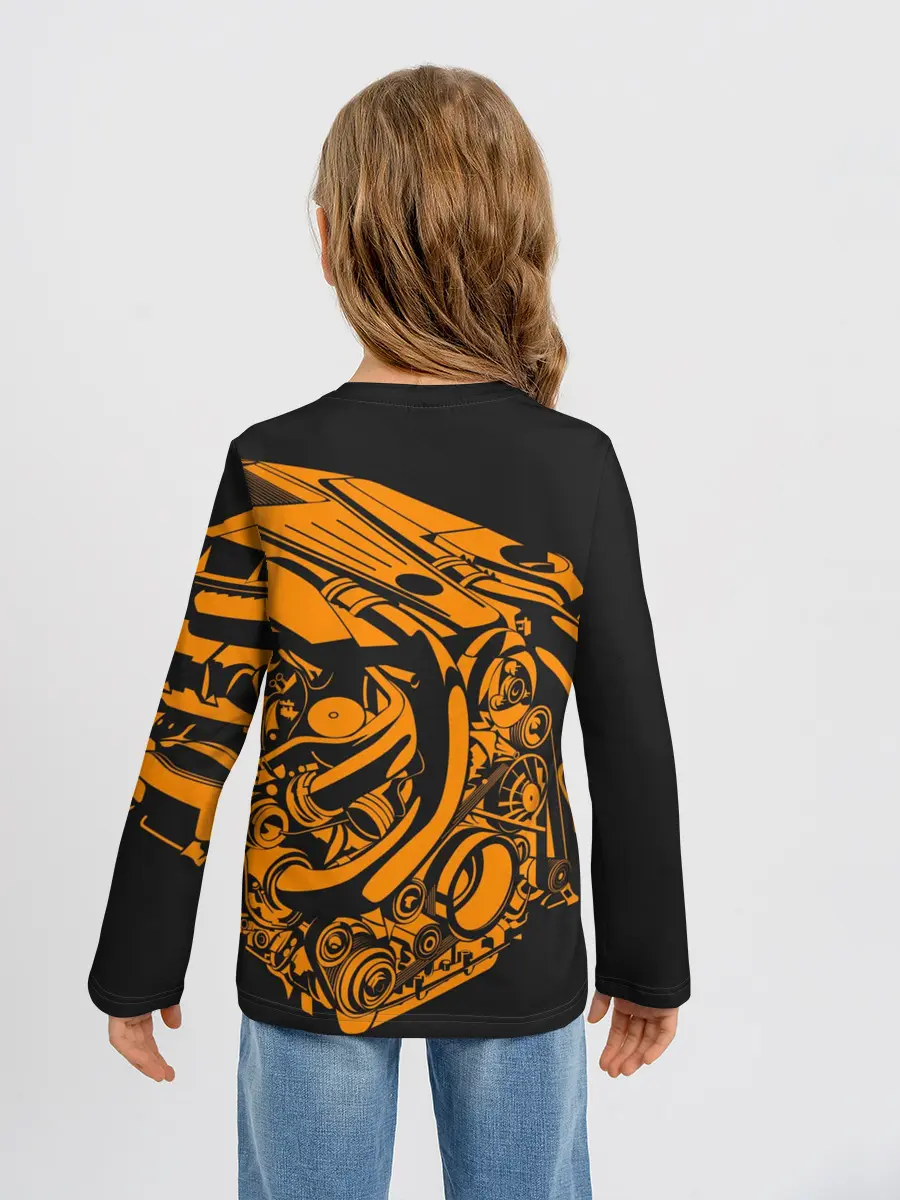 Детский лонгслив / Сердце - пламенный мотор