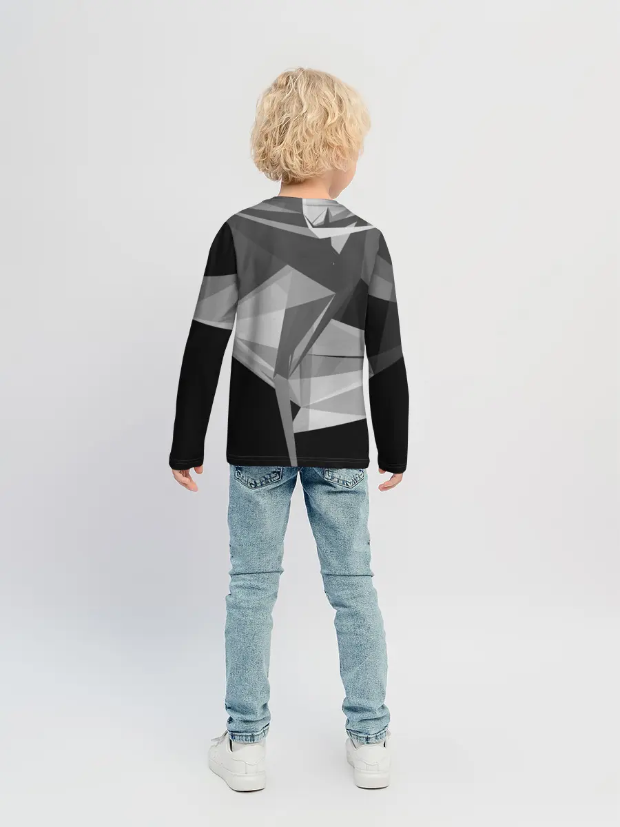 Детский лонгслив / Camo - Black & White