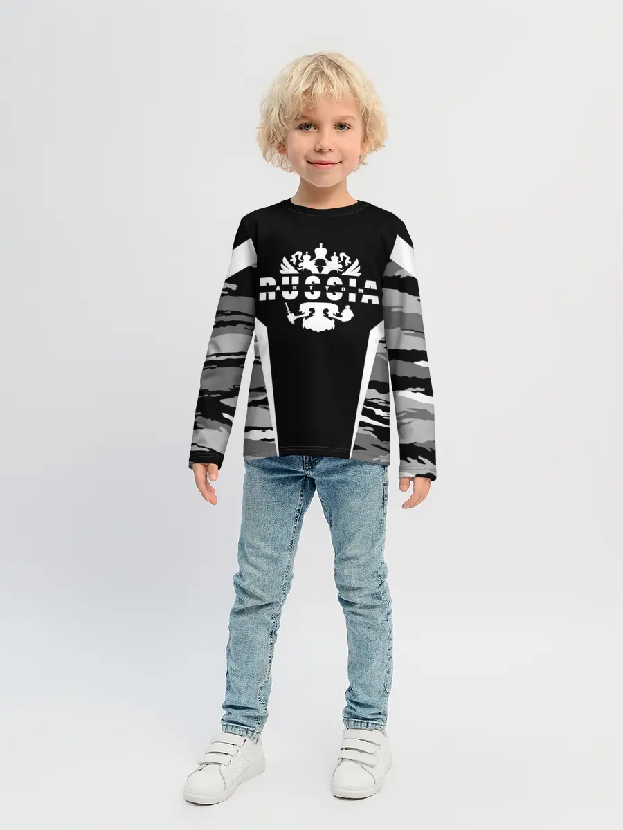 Детский лонгслив / Артём камуфляж