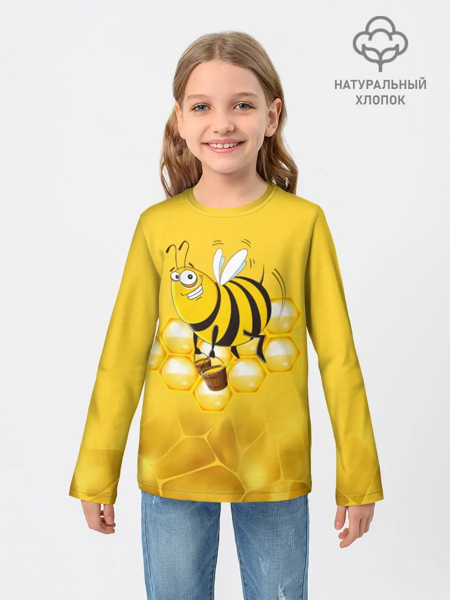 Детский лонгслив / Лето. Пчелы. Мед
