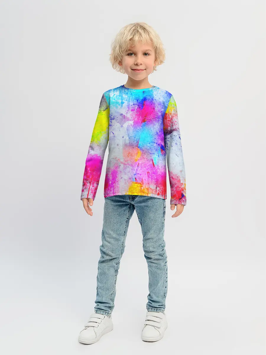 Детский лонгслив / НЕОНОВЫЕ ПОТЕРТОСТИ