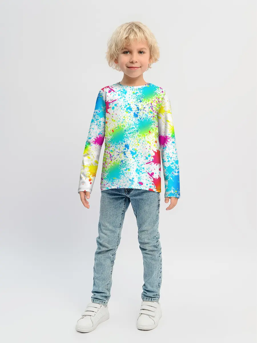 Детский лонгслив / БРЫЗГИ НЕОНА