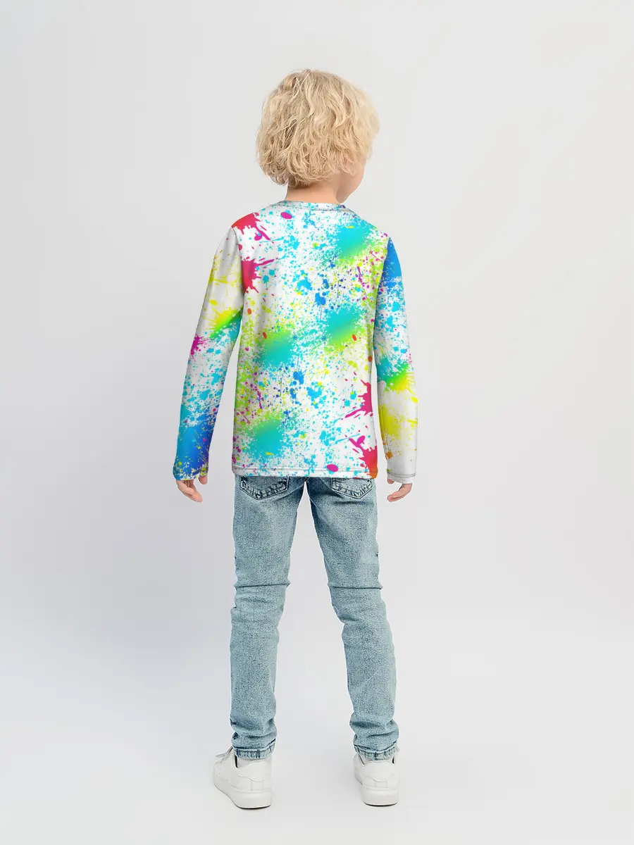 Детский лонгслив / БРЫЗГИ НЕОНА