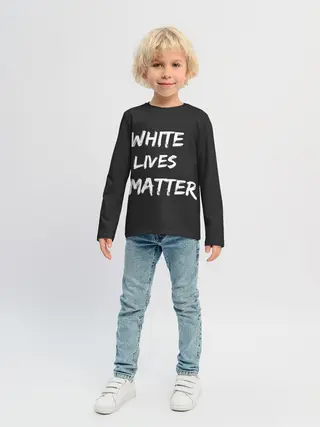 Детский лонгслив / White Lives Matter