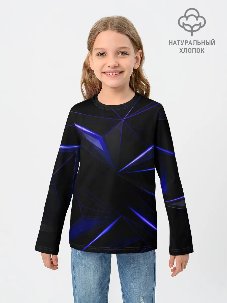 Детский лонгслив / HEXAGON | BLUE