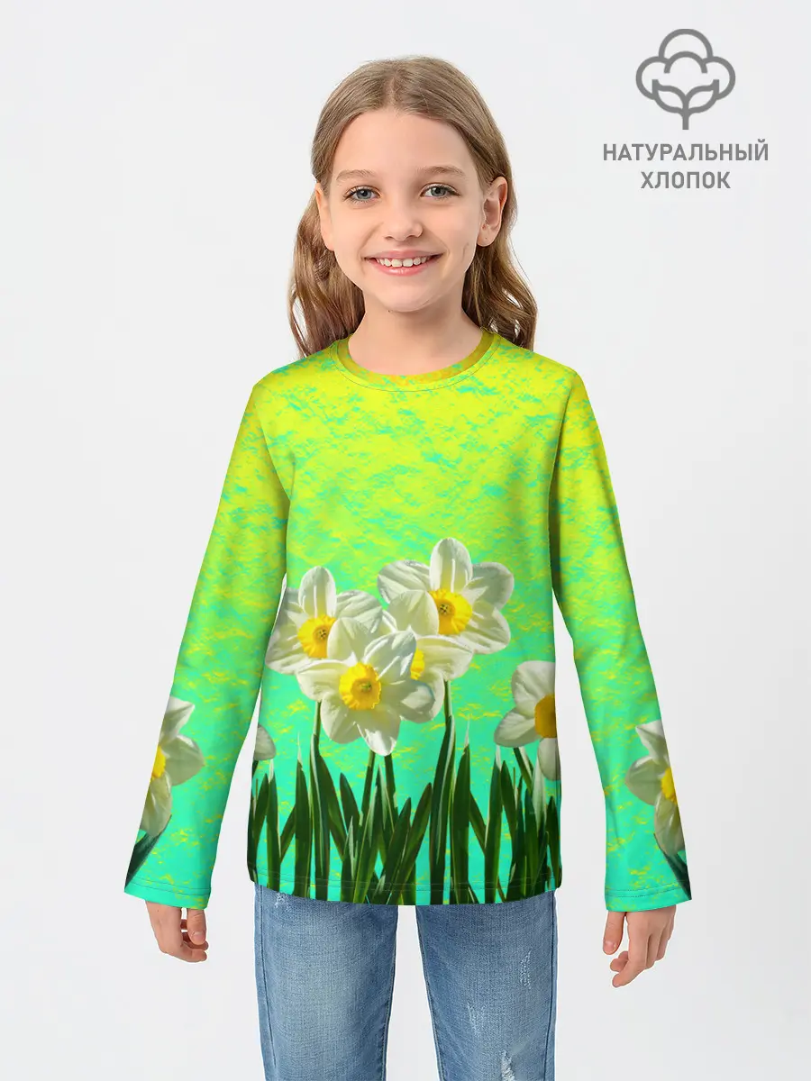 Детский лонгслив / Солнечные Нарциссы