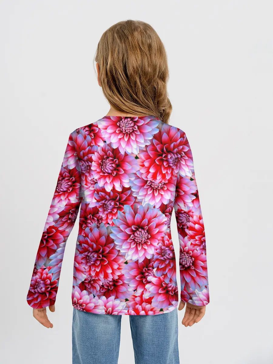 Детский лонгслив / Георгины