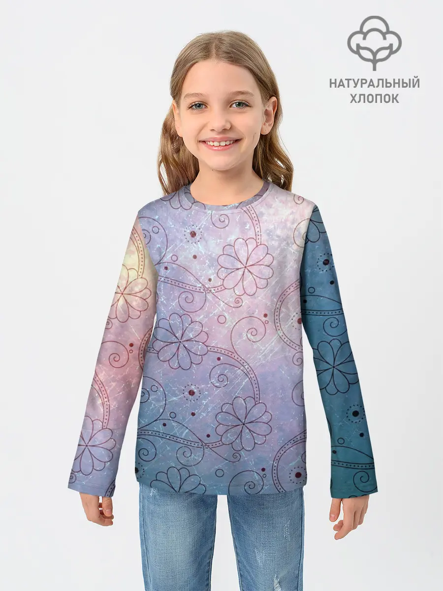 Детский лонгслив / Нежные цвета