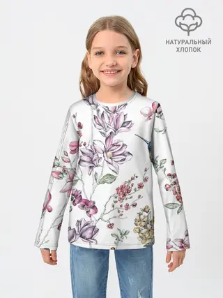 Детский лонгслив / Колибри