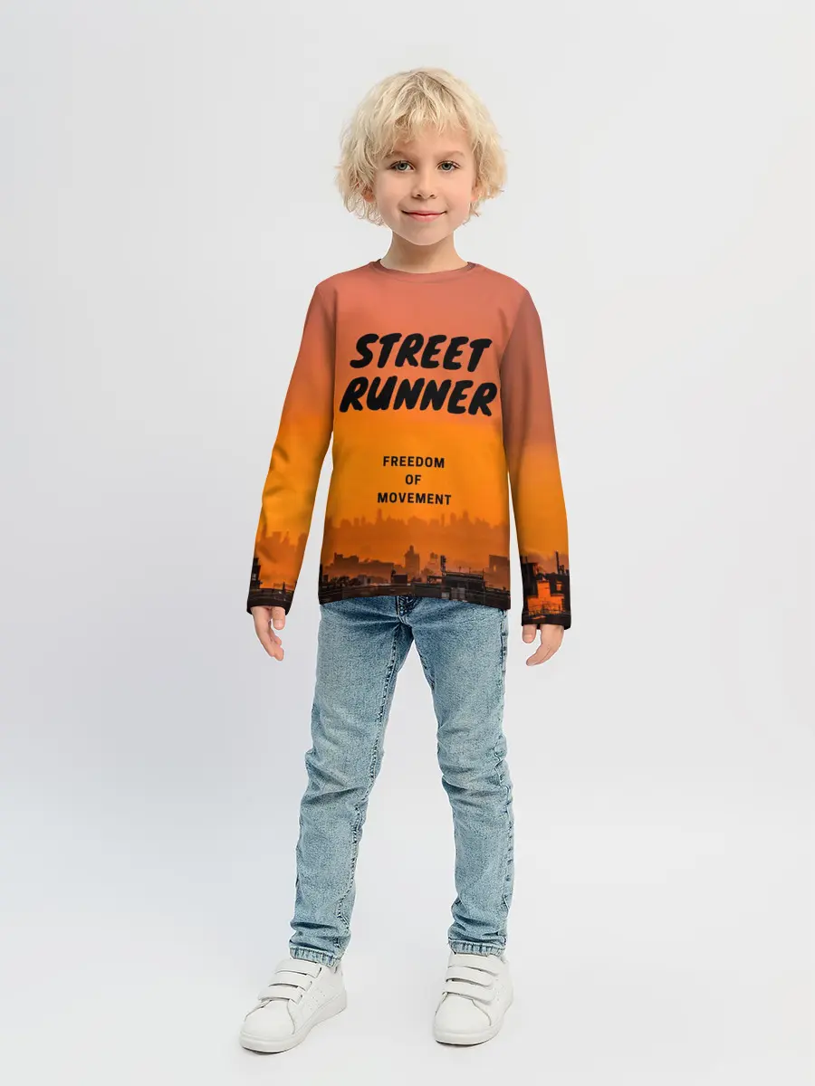 Детский лонгслив / Street runner