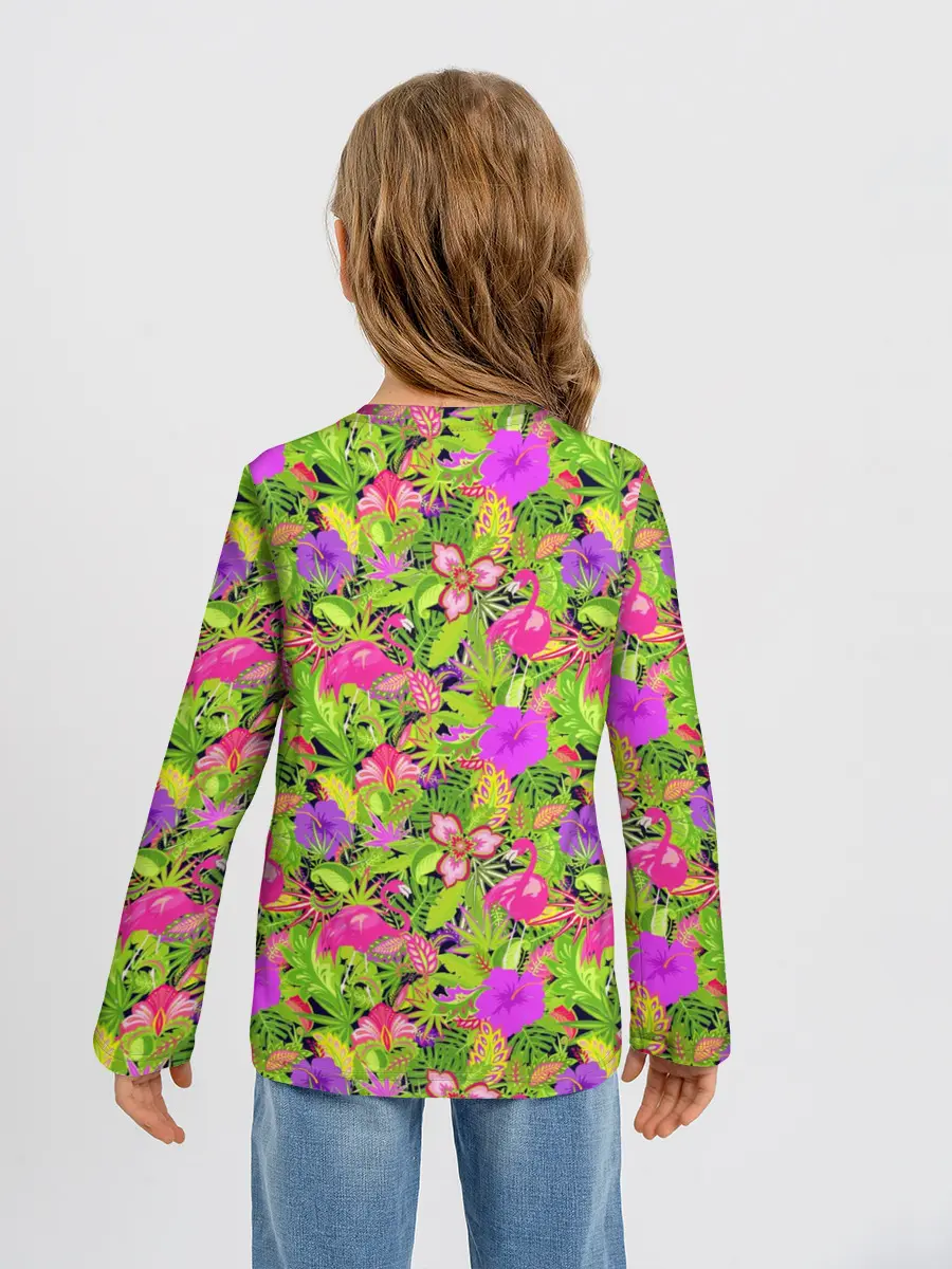 Детский лонгслив / Flamingo | Tropical