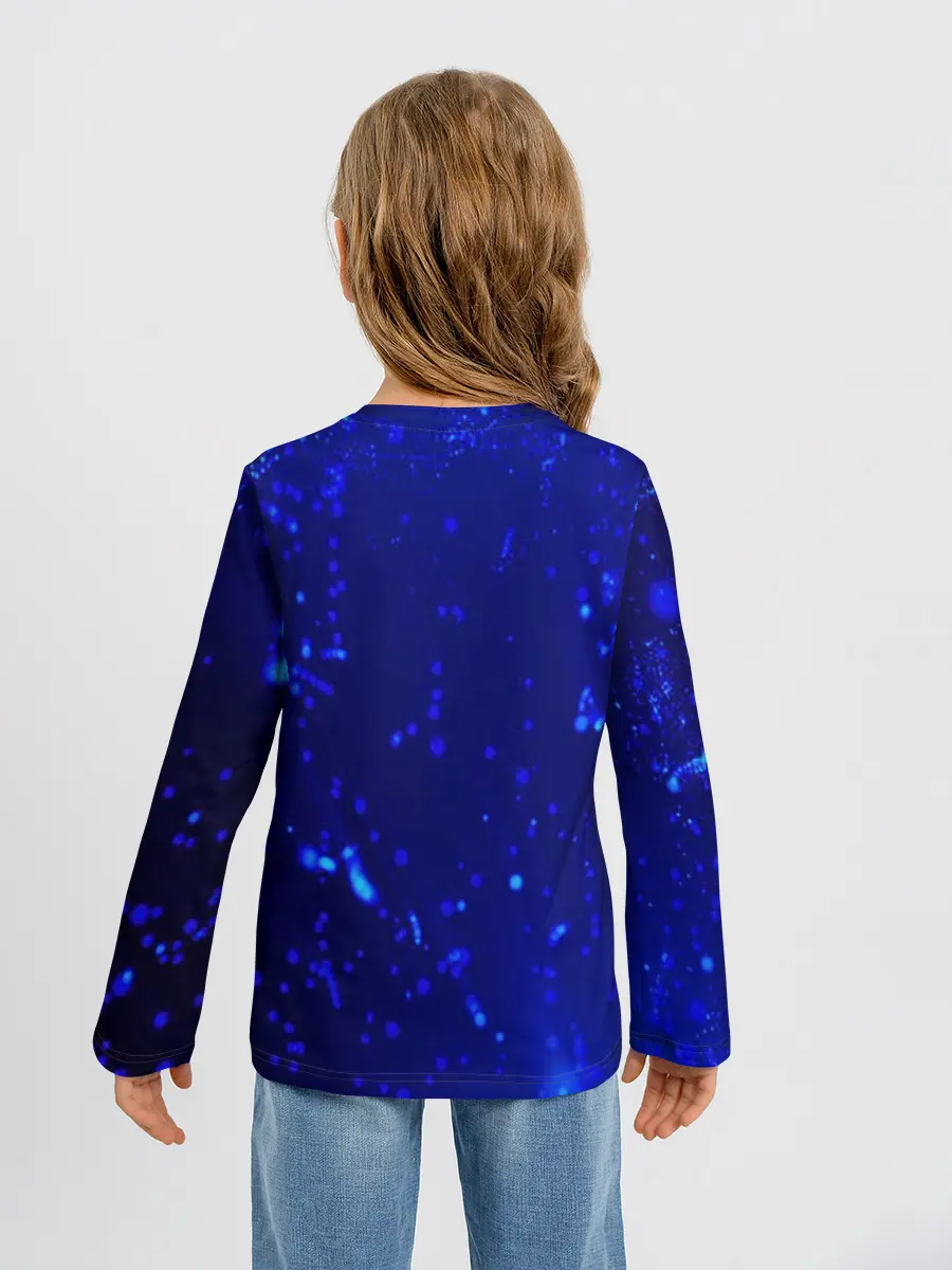 Детский лонгслив / Котик под Дождем