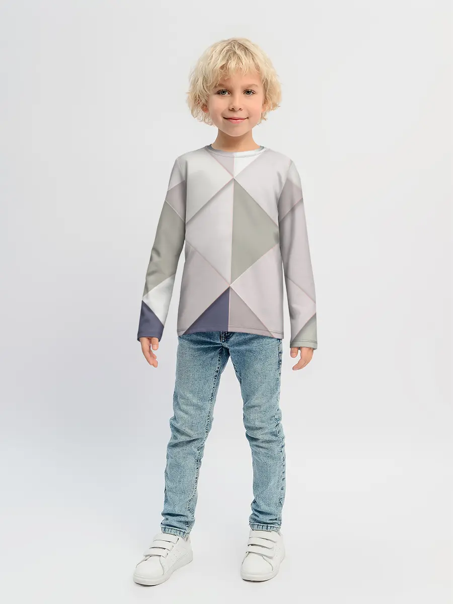 Детский лонгслив / Треугольники