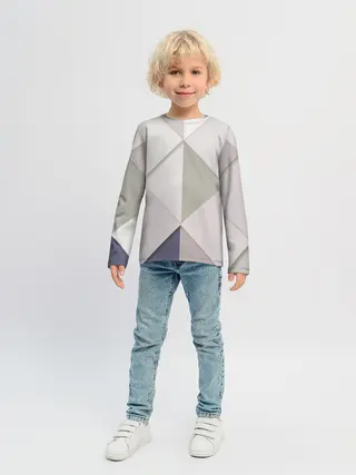Детский лонгслив / Треугольники