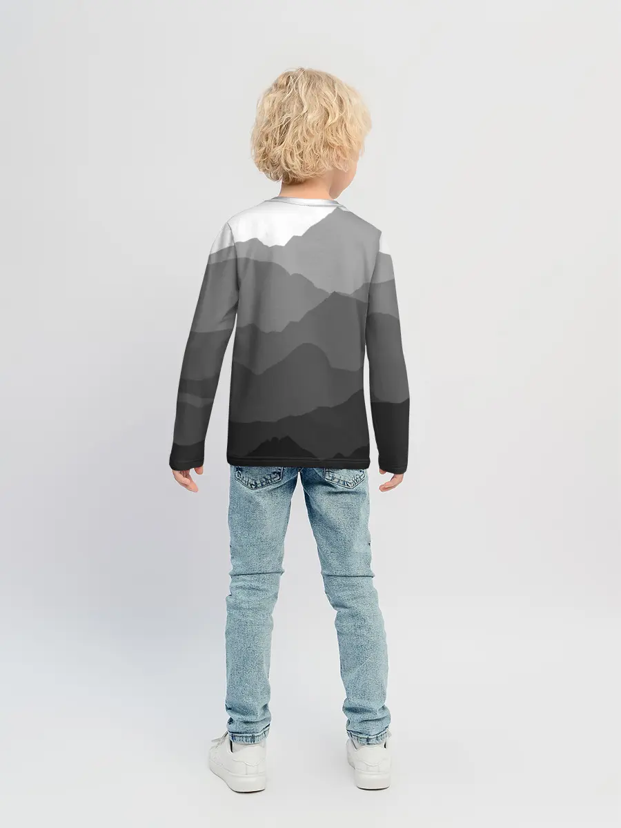 Детский лонгслив / горы