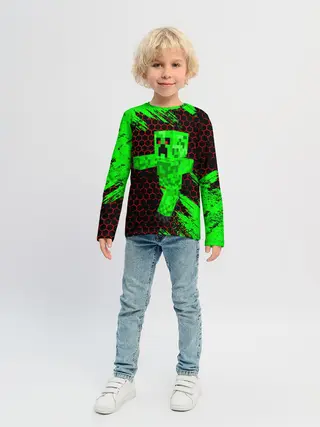 Детский лонгслив / MINECRAFT CREEPER