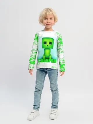 Детский лонгслив / MINECRAFT CREEPER