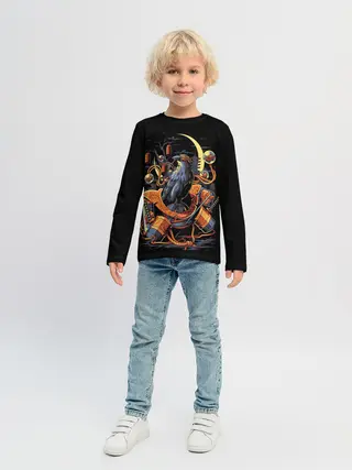 Детский лонгслив / ВОРОН СТИМПАНК