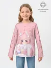 Детский лонгслив / Catgirl pink