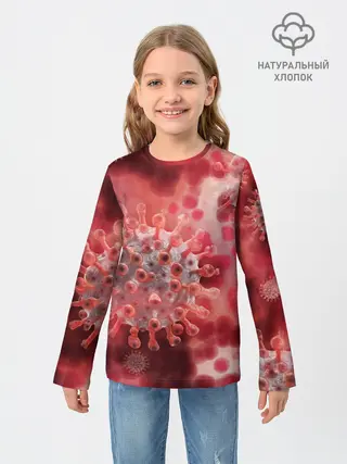 Детский лонгслив / Коронавирус