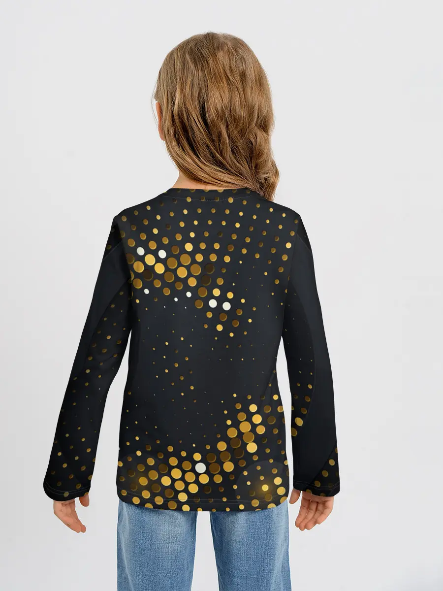 Детский лонгслив / black gold