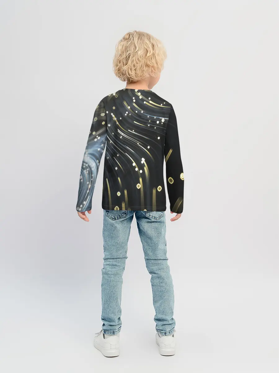 Детский лонгслив / Абстракция искры полосы боке