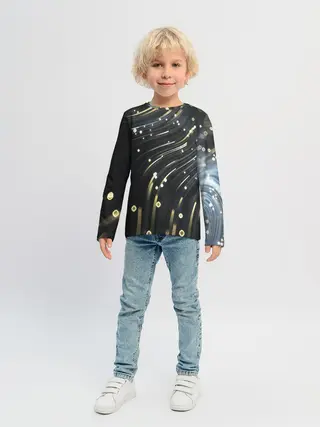 Детский лонгслив / Абстракция искры полосы боке