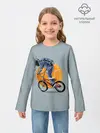 Детский лонгслив / Космический велосипедист
