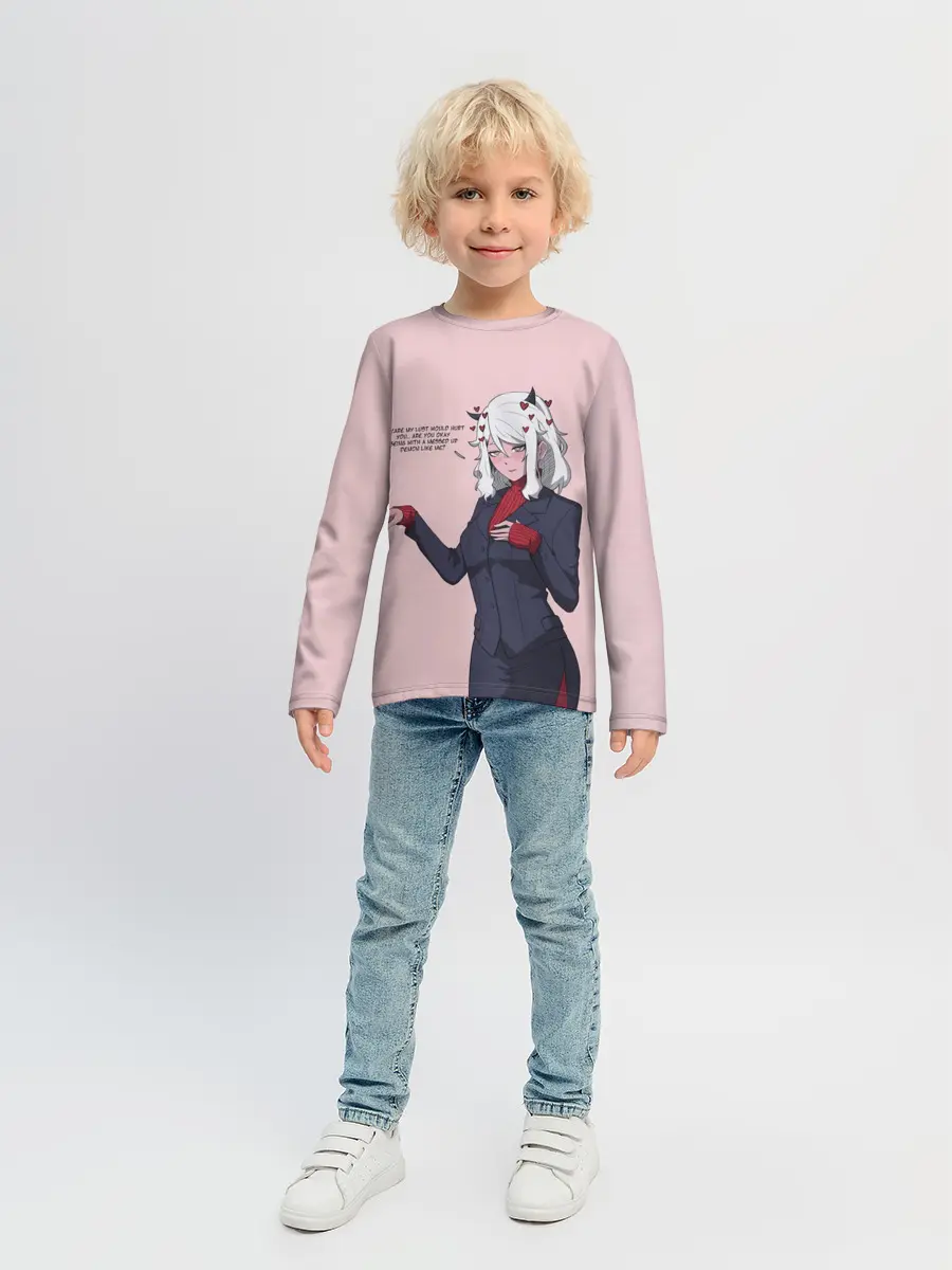 Детский лонгслив / Malina текст Helltaker