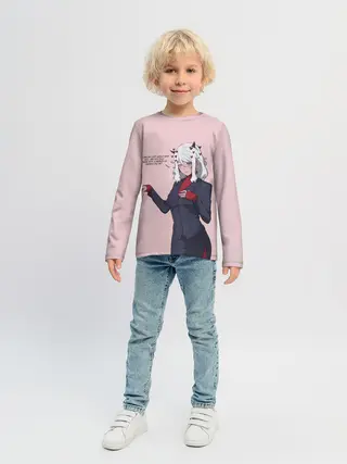 Детский лонгслив / Malina текст Helltaker