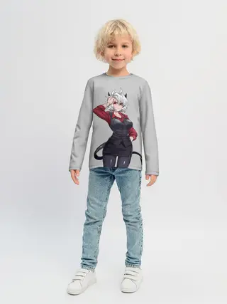 Детский лонгслив / Malina рука на голове Helltaker