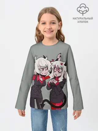 Детский лонгслив / Здрада разговаривает Helltaker