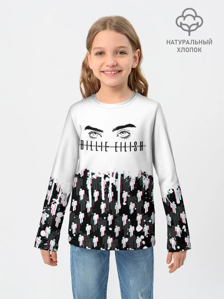 Детский лонгслив / BILLIE EILISH GLITCH