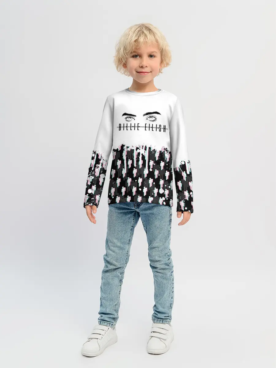Детский лонгслив / BILLIE EILISH GLITCH