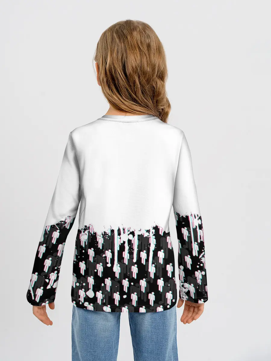 Детский лонгслив / BILLIE EILISH GLITCH