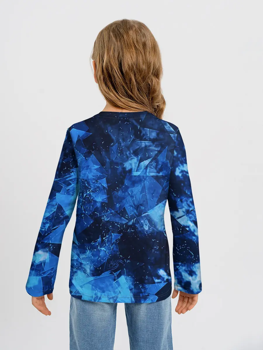 Детский лонгслив / Blue Abstraction