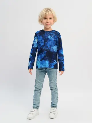 Детский лонгслив / Blue Abstraction