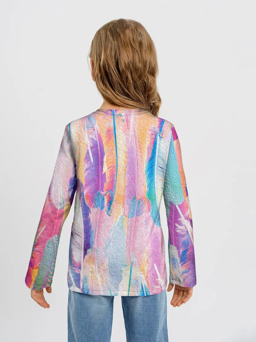 Детский лонгслив / ПЕРЬЯ