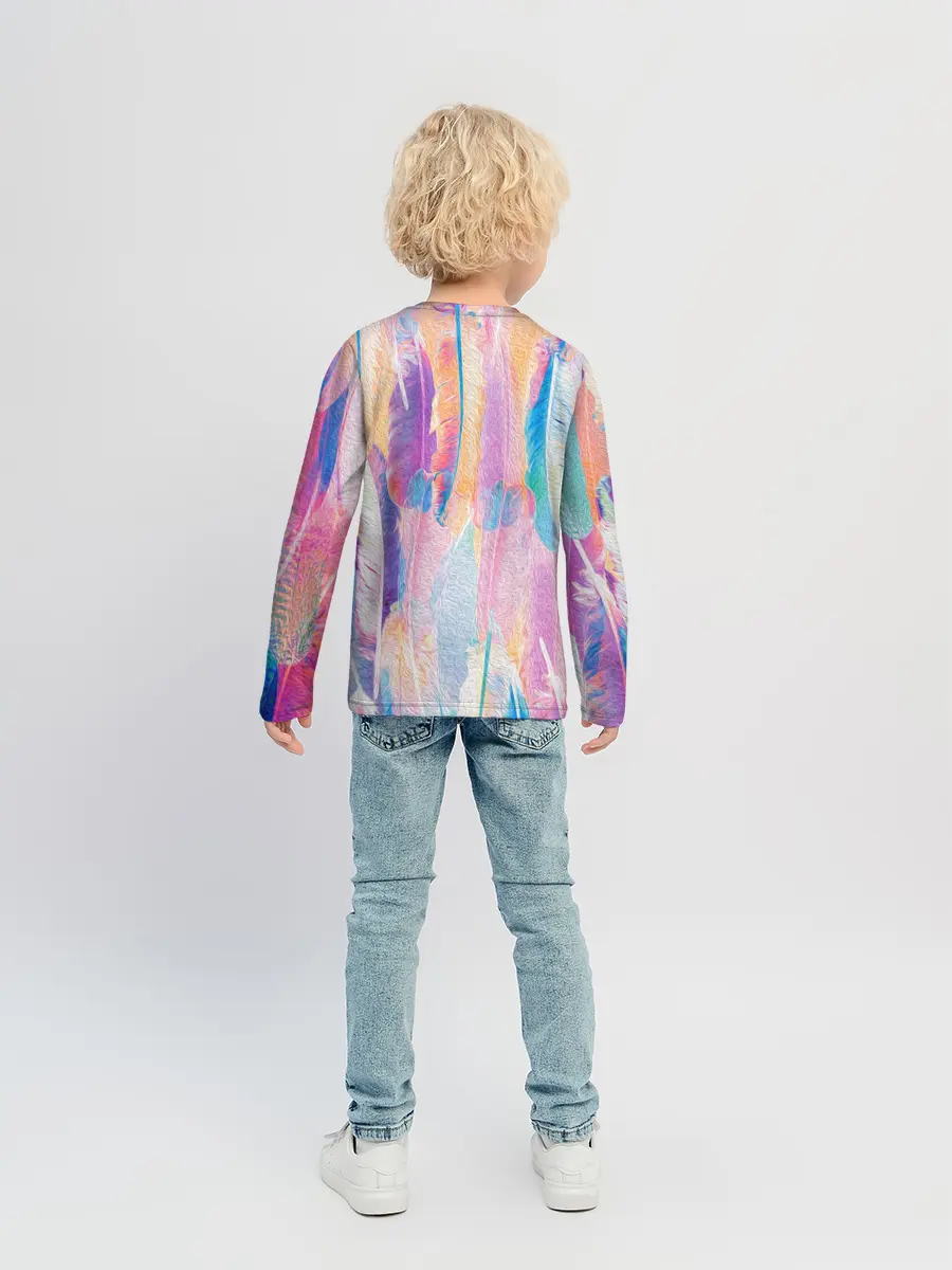 Детский лонгслив / ПЕРЬЯ